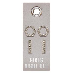 Santa Barbara Design Studio Silver Stud Earrings - Girls Night Out